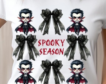 Vampire Halloween Png, Vampire Coquette Bow Png, Spooky Season Png, Halloween Png, Halloween Girly Png, Sublimation Design