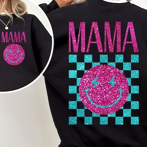 Retro Mama Png, Mom Life Png, Mother's Day Png, Mama Smiley Face Png, Mama Glitter Png, Mama Sublimation, Mama Shirt Png