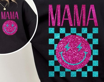 Retro Mama Png, Mom Life Png, Mother&#39;s Day Png, Mama Smiley Face Png, Mama Glitter Png, Mama Sublimation, Mama Shirt Png