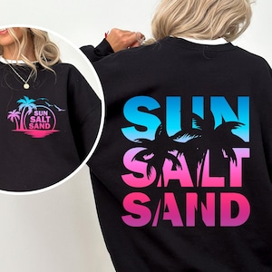 Sun Salt Sand Png, Retro Summer Png, Beach Png, Tropical Png, Summer Shirt Png, Summer Vibes Png, Beach Vibes Png, Sublimation Design