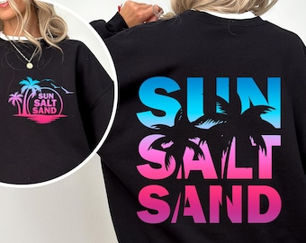 Sun Salt Sand Png, Retro Summer Png, Beach Png, Tropical Png, Summer Shirt Png, Summer Vibes Png, Beach Vibes Png, Sublimation Design