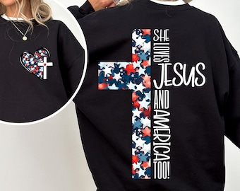 Patriotic Christian Png, Loves Jesus And America Png, July 4th Png, Independence Day Png, Faith Png, America Png, Sublimation Design