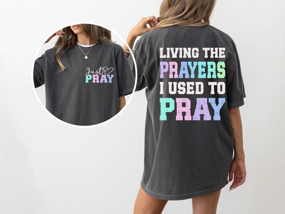 Living The Prayers Png, Christian Png, Faith Png, Just Pray Png, Christian Women Png, Bible Verse Pray Png, Sublimation Design