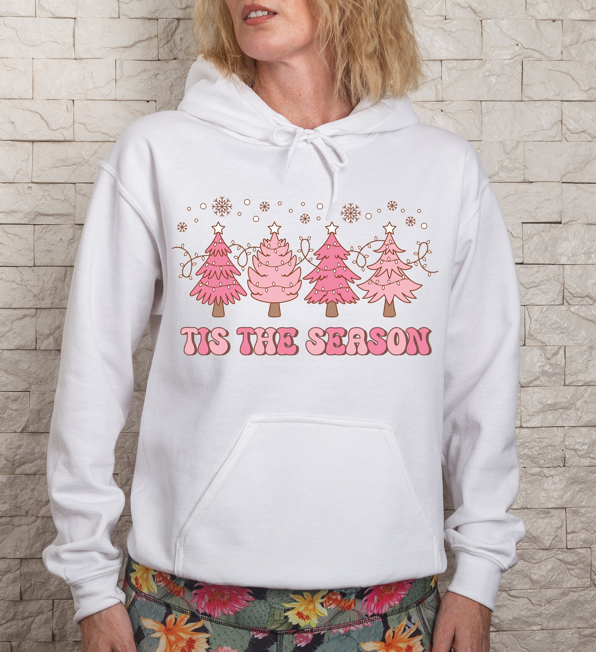 Pink christmas tree png tis the season png retro christmas png