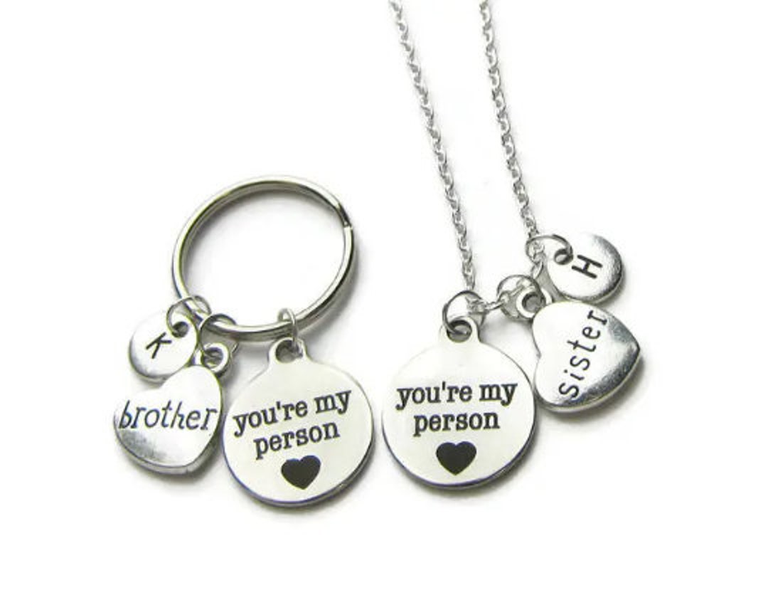 Brother Sister You're My Person Gift Set, Sister Necklace, Brother