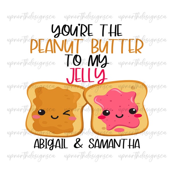 Peanut Butter And Jelly Png, Digital Download, Personalized Friends Png, Sisters Png, PB & J Digital File