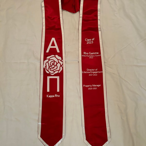 Greek Graduation Stole Etsy