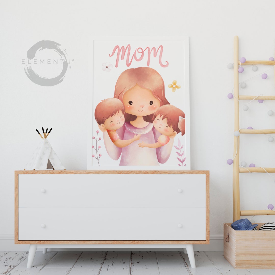 Watercolor Mom and Baby Clipart, Mom and Baby SVG, Mothers Day PNG ...