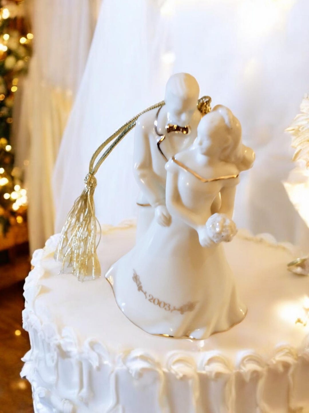 Decorazione per torta IHS, oro, 22 cm