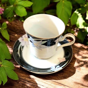 Mikasa Charisma Black Dinner plates, soup bowls, salad plates, cups and saucers