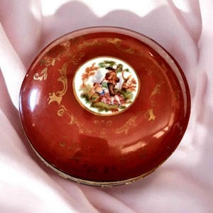MZ Altrohlau Czechoslovakia hand painted porcelain trinket box