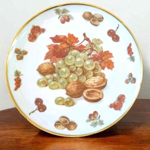 German Salad/Dessert Plates (2). Fruits and Nuts.