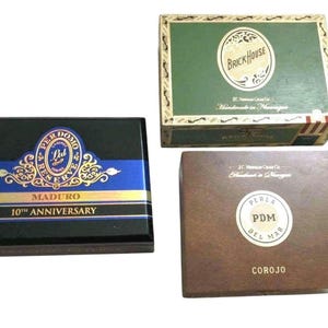 Wooden Cigar Boxes (3)