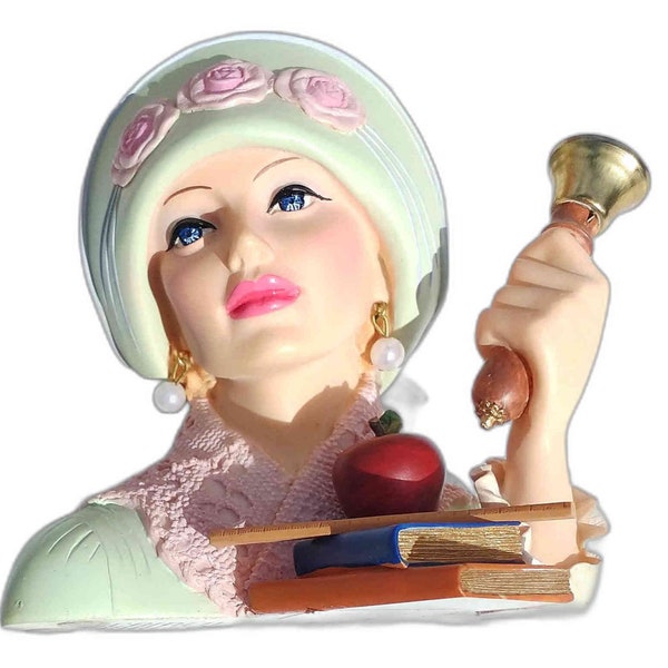 Cameo Girl Head Vase Etsy