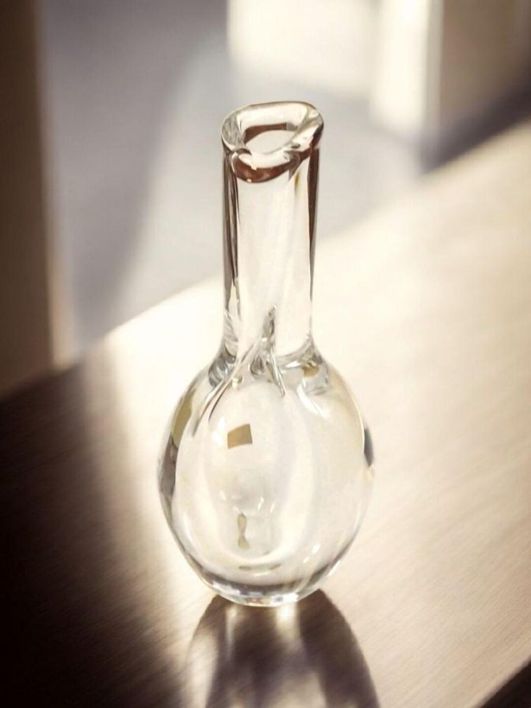 Vase Vintage Kosta Boda Raindrop Par Göran Wärff - Cristal Clair - Suède 1970