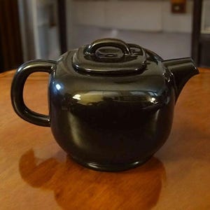 Black Ceramic Teapot made in Portugal