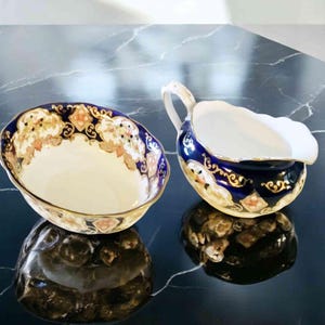 Royal Albert Heirloom sugar bowl and creamer