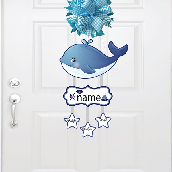 Whale Door Hanger Etsy