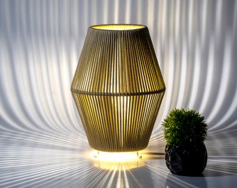 Modern Handcrafted Rope table Lamp - Contemporary Style. Made by Really Nice Lamps.