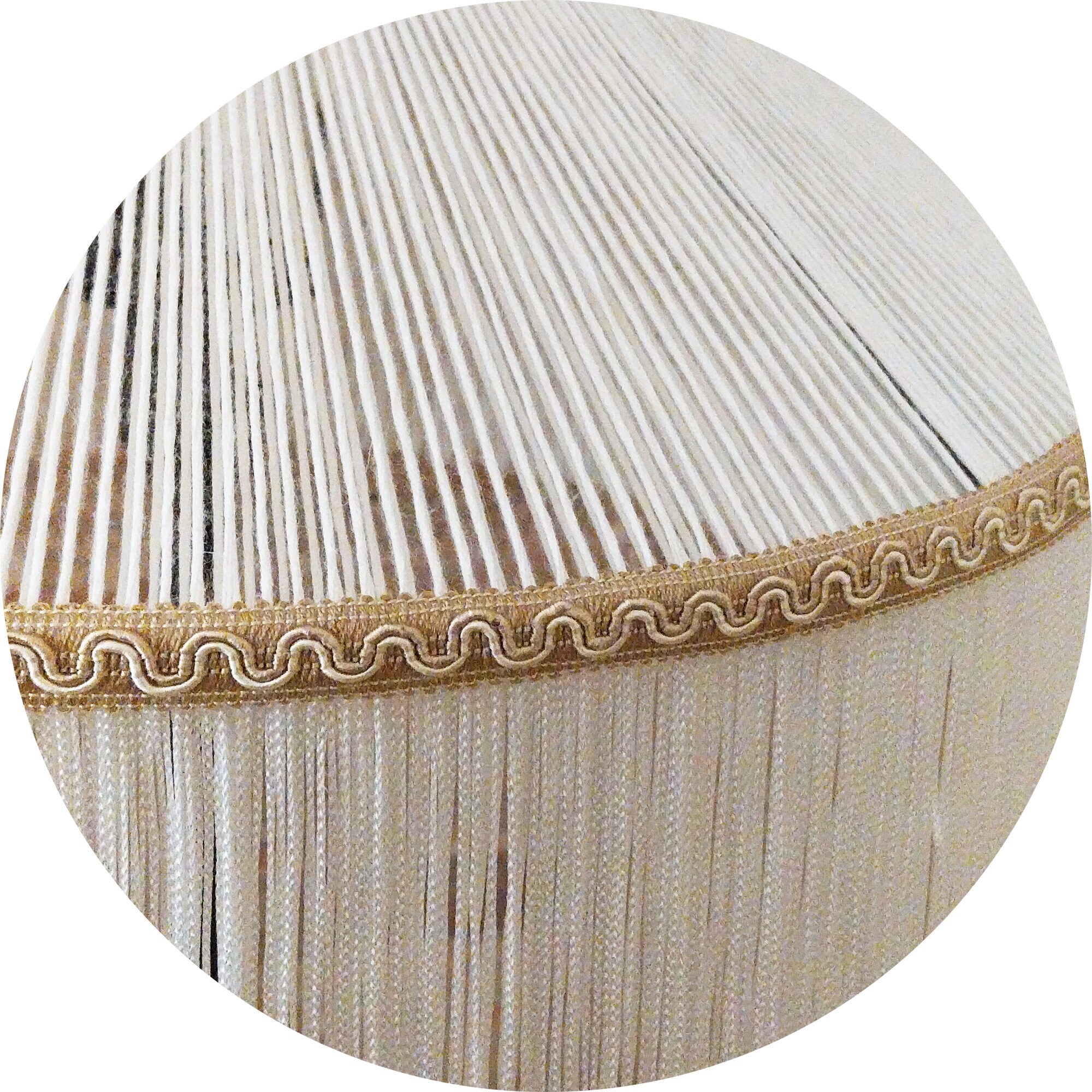 Boho Vintage Silk Fringe table Lamp – Handcrafted Bamboo Woven table Light by ReallyNice Lamps