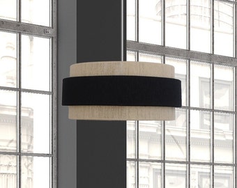 Modern Bamboo Thread Pendant Lamp. Contemporary style. Made by Really Nice Lamps.