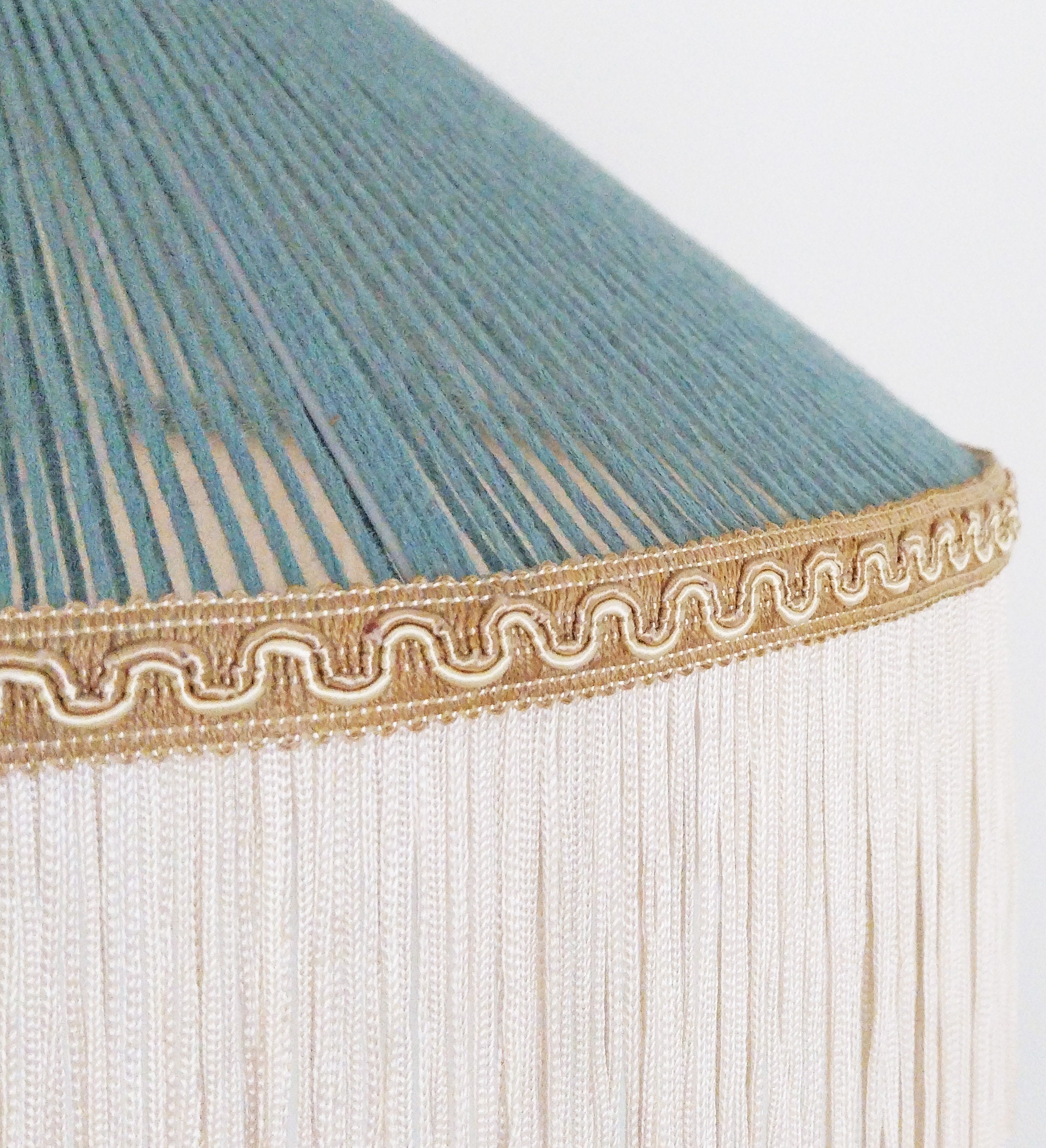 Boho Vintage Silk Fringe table Lamp – Handcrafted Bamboo Woven table Light by ReallyNice Lamps