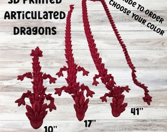 Articulated Dragon Stress Toy 3 sizes-fidget toy-desk toy-sensory fidget toy-fidget dragon toy