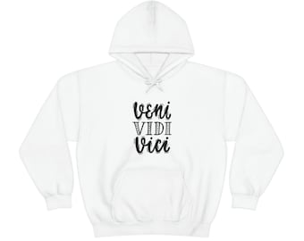 veni vidi vici white hoodie