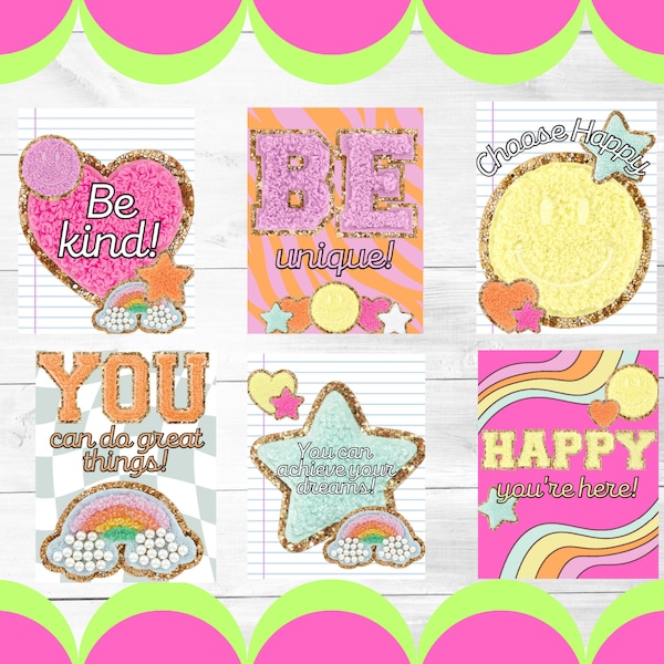 Letter Patches Positive Classroom Posters