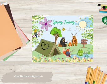 It is Spring Time Busy Book | 18 Printable Activities for Kids | Spring Learning Binder | Quiet Book Printable Ages 3-6
