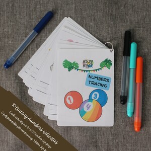 Numbers tracing deck. Trace the number. Learn handwriting preschooler. Long rides cards. Digital travel size binder. Kids early education.