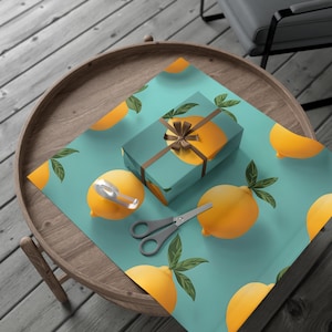 Carta da regalo al limone – Carta da regalo personalizzata con finitura opaca o satinata, ecologica – realizzata negli USA, tema agrumi per compleanni e occasioni speciali