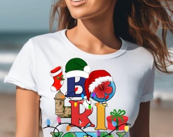 Puerto Rican Christmas T-Shirt Design | Christmas PNG for Sublimation | Tropical Holiday Art