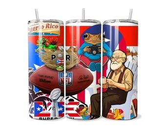 Puerto Rican Pride Tumbler Design • 20oz Skinny Sublimation (Digital Download)