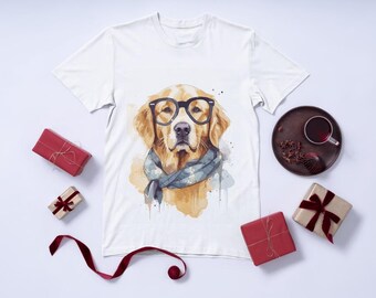 Watercolor Dog Illustration PNG • Pet Lover Clipart • Sublimation Graphic for T-Shirts • Digital Download