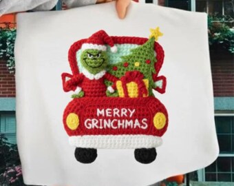 Amigurumi Christmas Grinch Design: Festive Holiday Illustration (Digital Download)