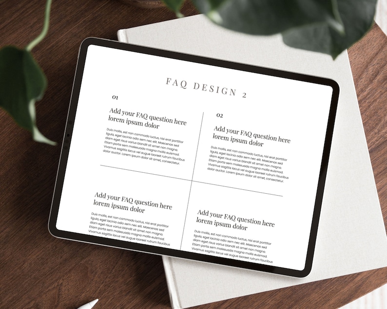 Showit FAQ Template: Accordion Drop-down Canvas (instant Download) - Etsy