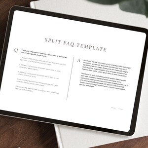 FAQ Showit Canvas Template, Premium Showit Website Template, FAQ Add-On Canvas, Showit Template Photographer, Designer, Videographer, Coach image 2
