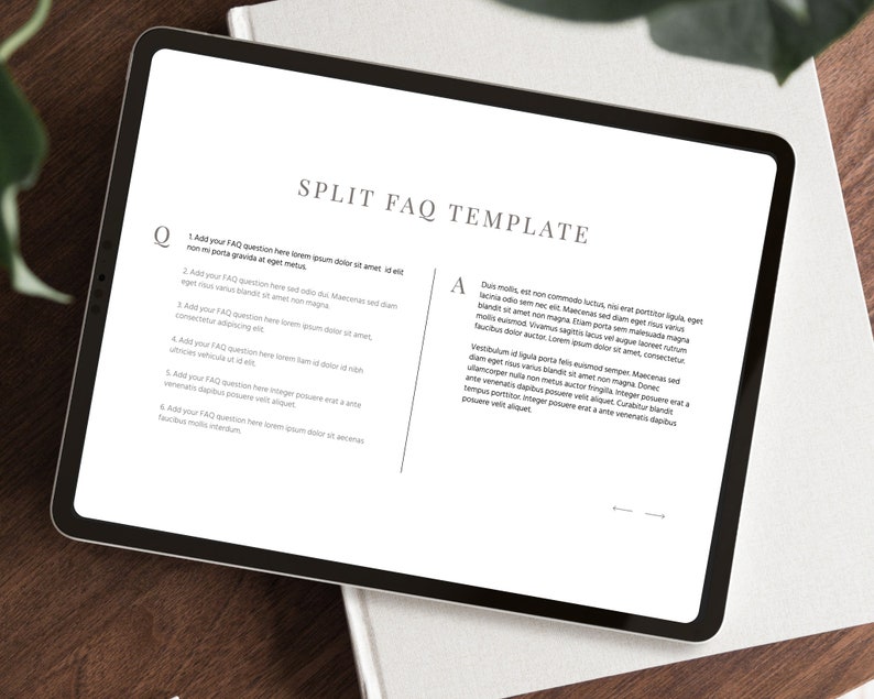 FAQ Showit Canvas Template, Premium Showit Website Template, FAQ Add-On Canvas, Showit Template Photographer, Designer, Videographer, Coach image 2