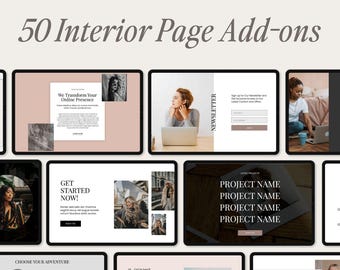 Showit Interior Page Add-On Canvas Bundle - Website Template for Photographers & Designers - Photo Galleries/Templates