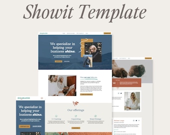 Plantilla de sitio web Earthy Showit: Coaching y marketing (Descarga instantánea)