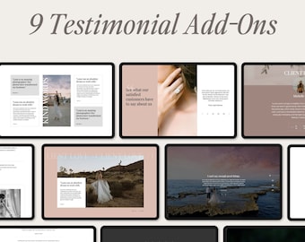 Pacchetto aggiuntivo Canvas per testimonianze Showit: progettazione di siti web