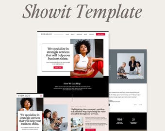 Plantilla de sitio web Showit: Diseño corporativo (descarga instantánea)