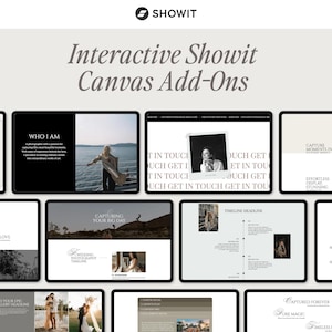 Showit Website Template: Interactive Canvas Add-Ons for Photographers