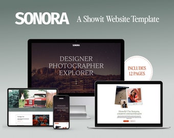 Showit Website Template for Elopement Photographers - Creative Wedding Photography Website Design
