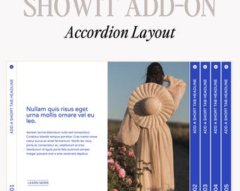 Accordion Showit Template, Premium Showit Website Template, FAQ Add-On Canvas, Showit Template for Photographer, Add-On, Drop-Down