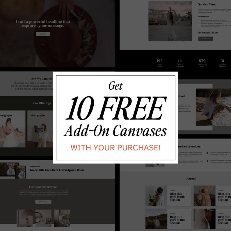 FAQ Showit Canvas Template, Premium Showit Website Template, FAQ Add-On Canvas, Showit Template Photographer, Designer, Videographer, Coach image 7