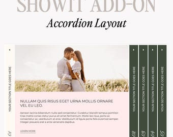 Accordion Showit Add-On Template: FAQ Canvas
