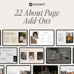 Pacchetto aggiuntivo Showit Canvas per pagine di presentazione, modello di sito web, modello di sito web Showit per fotografi o designer, progettazione di siti, tele