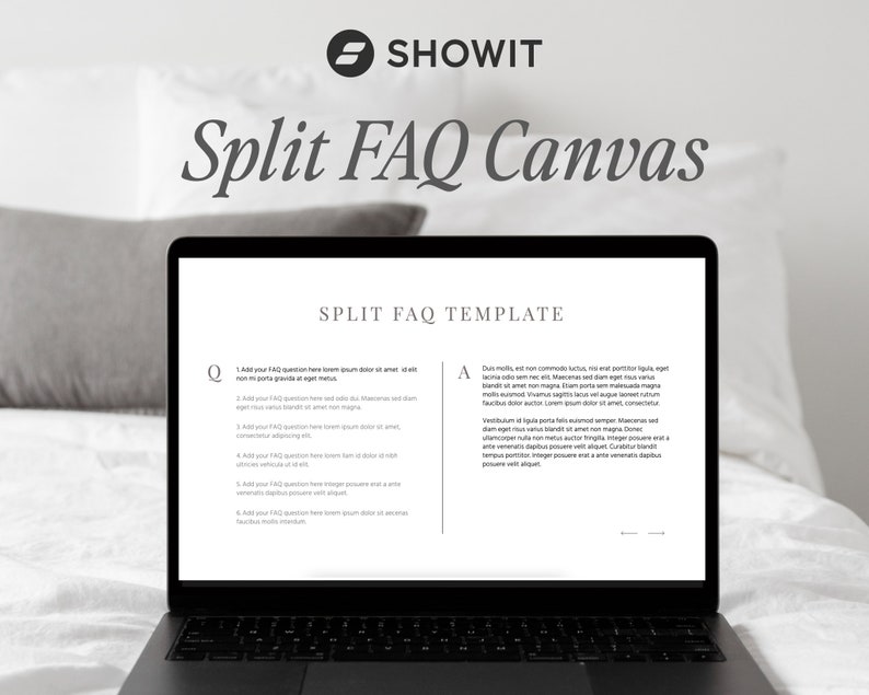 FAQ Showit Canvas Template, Premium Showit Website Template, FAQ Add-On Canvas, Showit Template Photographer, Designer, Videographer, Coach image 8